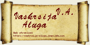 Vaskrsija Aluga vizit kartica